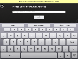 OnSpot Email Entry