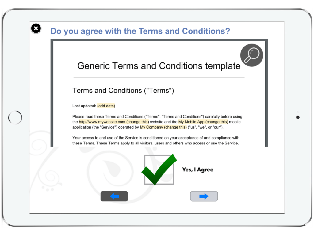 Waiver App Case Study digital release form