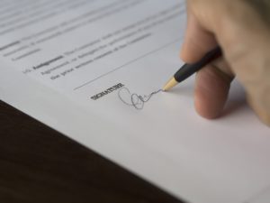 Signing a waiver form - OnSpot Social App