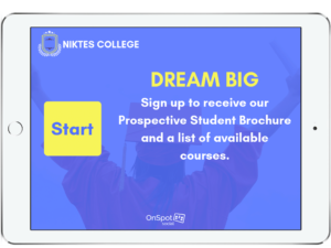 College recruitment app for Niktes College - OnSpot Social App