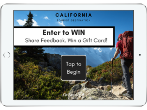 Survey app for California Tourist Destination case study - OnSpot Social App