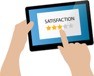 Quick surveys can collect customer reviews easily with the OnSpot Social App