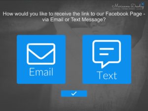 Data collection via email or text for Marianna Desolay