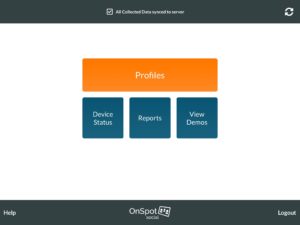 Ease to sync the data collected via the OnSpot Social app
