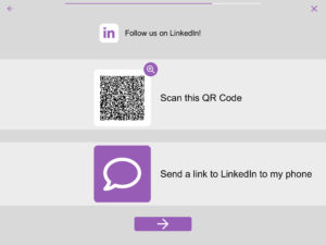 Incorporate branded and customizable buttons to LinkedIn within the OnSpot Social App